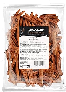 Minotaur Spices | Zimtstangen 2 x 500 g (1 Kg) Zimt Stangen | ca. 160-170 Stück | ca. 8 cm lang