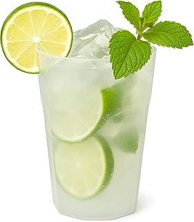 50x Cocktail Plastikbecher 0,3 L – Stapelbare Mehrweg Partybecher – Spülmaschinenfeste Hartpla…