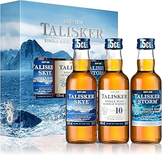 Talisker Probierset Single Malt Scotch Whisky, Geschenkset für Whiskyliebhaber und Neulinge, gee…