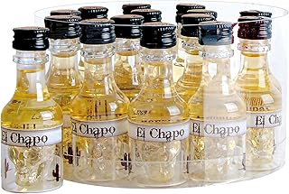 Krugmann EL CHAPO Tequila-Orangen-Likör – Totenkopf-Design, 16 x 20 ml, 25% Vol.