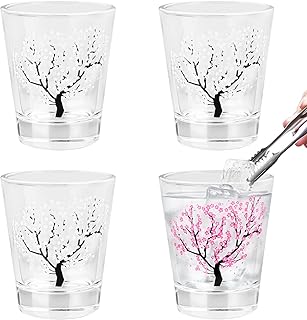 4 Stück Schnapsgläser 5cl Farbwechselnde Shotgläser die bei Kälte die Farbe Wechseln, Schnaps…