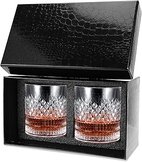 Royouzi Set mit 2 Whisky-Gläsern für Scotch, Brandy, Rum, Martini – personalisiertes Geschenk…