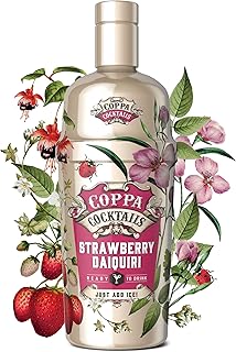 Coppa Cocktails Strawberry Daiquiri 0,7L, 10% Vol. – Fertig gemixter Cocktail mit Rum und Erdbeer…