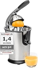 Princess Master Juicer Pro – Edelstahl Presskegel – Rostfreier Edelstahl – 201860 – Silber