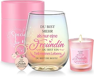Geschenke für Freundin Frauen Weingläser Geburtstagsgeschenk für Frauen Personalisierte Gesche…