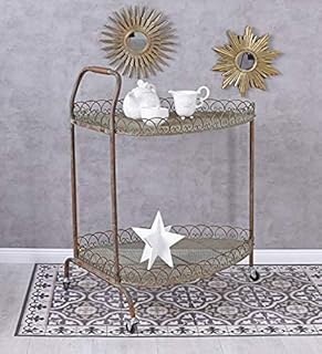 Hausbar Barwagen Servierwagen Beistelltisch auf Rädern Dinett Küchenwagen Metall aja184 Palazzo…