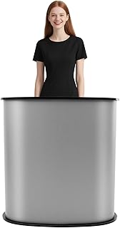 Messestand Faltbar, Empfangstheke Tragbare Counter mit Handtasche, Modern Empfangstresen Stilvoll…