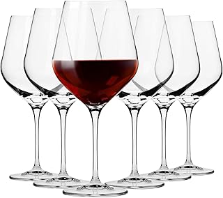 Krosno Große Burgunder Rot-Weingläser | Set von 6 | 860 ML | Splendour Kollektion | Perfekt fü…