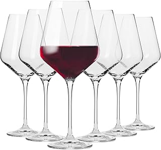 Krosno Rotweingläser | Set von 6 | 490 ML | Avant-Garde Kollektion | Bleifreies Kristallglas | F…