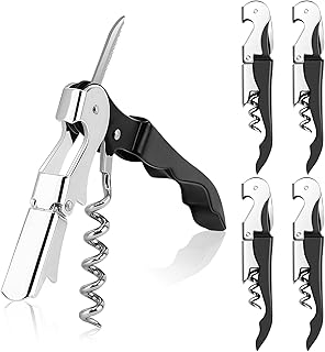 Kellnermesser Profi 5er Set, Profi Kellnerbesteck aus Edelstahl in Gastronomie Qualität mit Dopp…