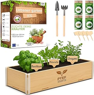 Kräutergarten Indoor küchenkräuter Anzuchtset & Samen mit Petersilie, Basilikum, Oregano und K…