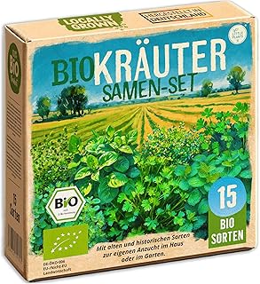Bio Kräuter Samen Set – 15 Sorten Samen – Kräutersamen – Saatgut Kräuter – Hochbeet Zubehör -…