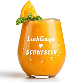 420 Ml Beste Schwester Geschenke Graviertes Weinglas, Weinglas Mit Gravur Weihnachtsgeschenke Sch…