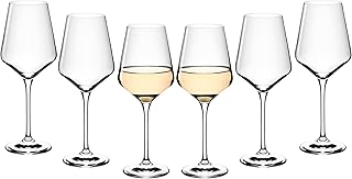 Gerlach 1760 Weingläser Weißweingläser Weißweinkelche Gläser Set 6 Stück 450 ml Kristallgla…