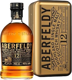Aberfeldy 12 Jahre Single Malt Scotch Whisky in Goldbarren-Dose, 40 Vol.-%, 70 cl/700 ml, Premium…