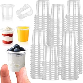 300 Stück Plastikbecher, 2 cl/20 ml Schnapsgläser Plastik, Shotgläser Plastik Transparente, Sc…