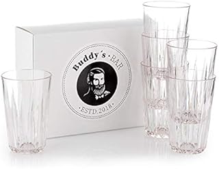 Buddy’s Bar – 6er Set, Hochwertige 0,3 Liter Tritan Kunststoff Trinkbecher, BPA frei, Kristallgla…