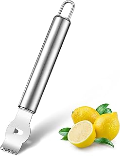 Patelai Zitronen Zester Schäler, Zitrone Edelstahl Zester Reibe Premium Orange Citrus Küchensch…