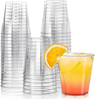 60 Stück Cocktailgläser Plastik Mehrweg, Plastikbecher 0,2 L, Trinkbecher Transparent, Partybec…