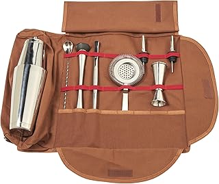 Barkeeper-Koffer mit Barzubehör, Edelstahl, Aufbewahrungstasche für Barzubehör, Set, Cocktail-…