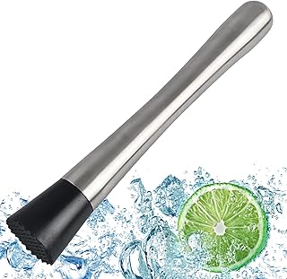 25cm Edelstahl Stößel Cocktail, Ice Crusher, Cocktail Zubehör, Cocktail Stößel für Cocktail…