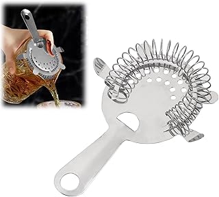 Barsieb Cocktail Edelstahl,Cocktail Sieb,Feines Cocktailsieb,Sieb Klein,Barsieb,Hawthorne Straine…