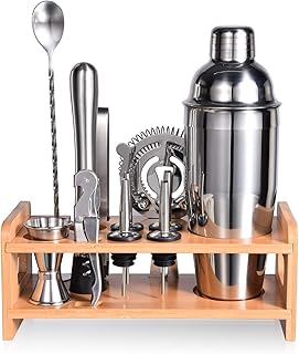 Cocktail Shaker Set,Esmula 750ML 12 Teiliges Edelstahl Barkeeper Kit Professionelles Mixing Barte…