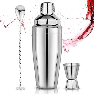 Cocktail Shaker Set 750ml Cocktailshaker Martini Shaker mit eingebautem Sieb – Professionelles Ed…