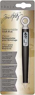 Tonic Studios 256E Bastelbedarf, Retractable Craft Pick,Schwarz/ Grau