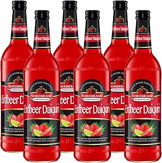 Nordbrand Erdbeer Daiquiri Cocktail – Fertig gemixter Cocktail in der Flasche – Fruchtiger Mi…