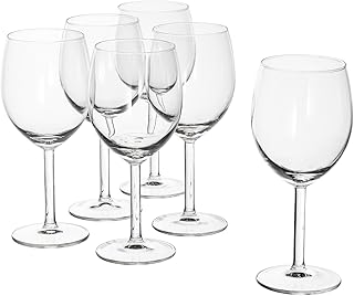 IKEA SVALKA Rotweingläser aus Klarglas; (30cl); 6 Stück
