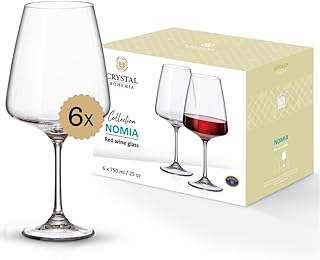 Crystal Bohemia Rotweingläser – 6er Set, je 750 ml, spülmaschinenfest, kratzfest & stoßfest – …