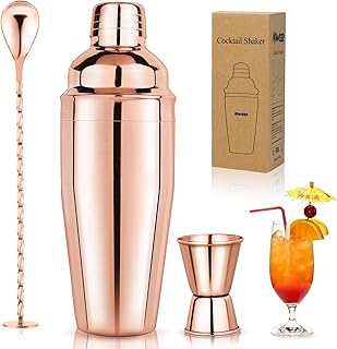 Cocktail Shaker Set 750ml Cocktailshaker Martini Shaker mit eingebautem Sieb – Professionelles Ed…