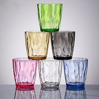 MINGZE Acryl Trinken Gläser, Unzerbrechlich Stapelbares Tumbler Weingläser Aus Bruchsicherem Ku…