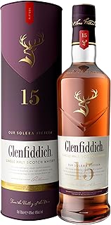 Glenfiddich 15 Jahre Single Malt Scotch Whisky Solera mit Geschenkverpackung, 70cl – ein sensat…