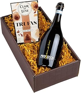 Geschenkset Präsent Prosecco und Trüffel Glera Trocken (1 x 0.75 l, 1 x 175 g)