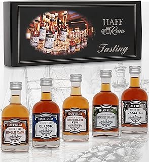 HAFF Rum Tasting Set | 5 Rum Sorten in einer Geschenkbox | Ein Rum Geschenkset für Genießer | 8…