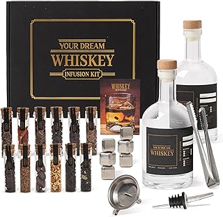Whiskey-Bastelset – Whiskey-Set Geschenke für Männer Whiskey-Geschenkset – inklusive Glasfl…