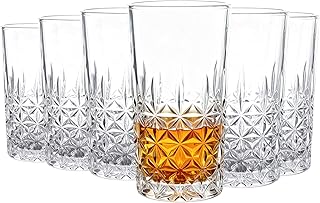 Set mit 6 Highball-Gläsern, 237 ml, Collins, Trinkgläser, Wassergläser, Cocktailgläser, Soda-…