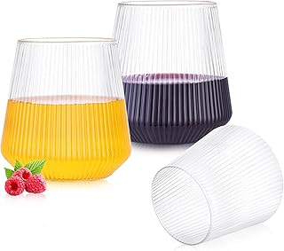 Weingläser Plastik, Kunststoff-Weingläser , 14oz (420ml) Stielose Wiederverwendbare BPA-frei Tr…