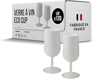 SPARKLERS CLUB Wiederverwendbare Weingläser Eco Cup 12 cl (18 cl randvoll), hergestellt in Frank…