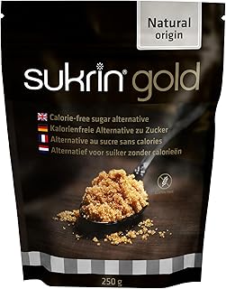 SUKRIN Gold Natürliche Alternative zu braunem Zucker und Rohrzucker, kalorienfreier Zuckerersatz…