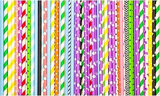 Trinkhalme, 100 Stück Papier Strohhalme, Biologisch Abbaubare Recycelbare Trinkhalme Für Zuhaus…