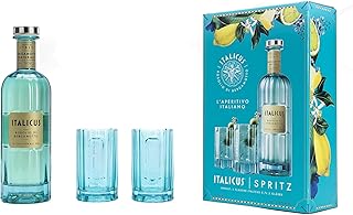 ITALICUS Rosolio di Bergamotto Likör, Geschenk-Set mit 2 Gläsern, Aperitif aus Bergamotte für …