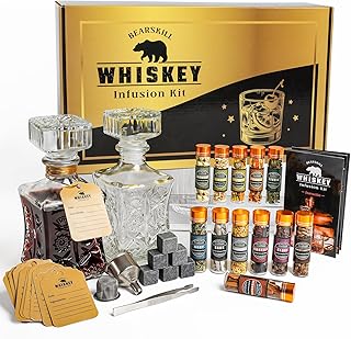Whiskey Infusion Kit, DIY Alkohol Making Kit zum Aufgießen von Bourbon, Roggen, Gin, Wodka, Tequ…