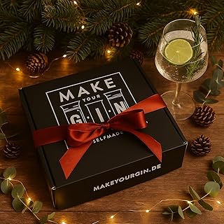 Make Your Gin Geschenkset Geschenkbox Gin zum Selbermachen – 14 Hochwertige Botanicals + Bar Tric…