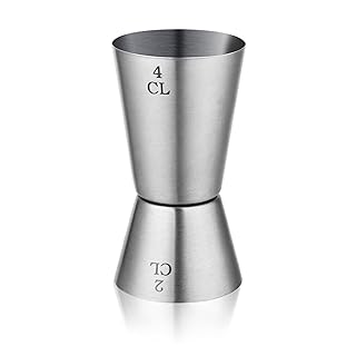 Kerafactum Messbecher | Barmass Cocktailmessbecher | Cocktail Doppelmass Skala 2cl 4cl | Edelstah…