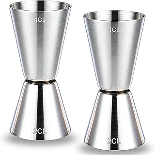 Cocktail Messbecher Set – 2er Pack, 2cl & 4cl Dual Spirit Measure Cup – Cocktail Messbecher – Ede…