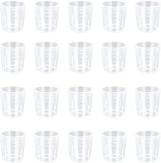 20 Stück Messbecher Klein 30ml Kunststoff, Kunststoff Mischbecher, Präzisions Messbecher mit Wa…