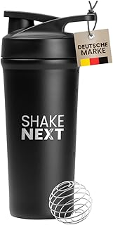 Edelstahl Shaker [NEUEINFÜHRUNG] – Trinkflasche mit Mixball 700ml, Fitness und Protein Shaker mi…